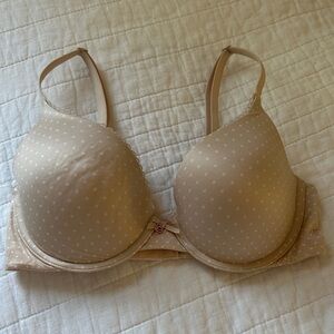 Victoria's Secret Beige Polka Dot Bra